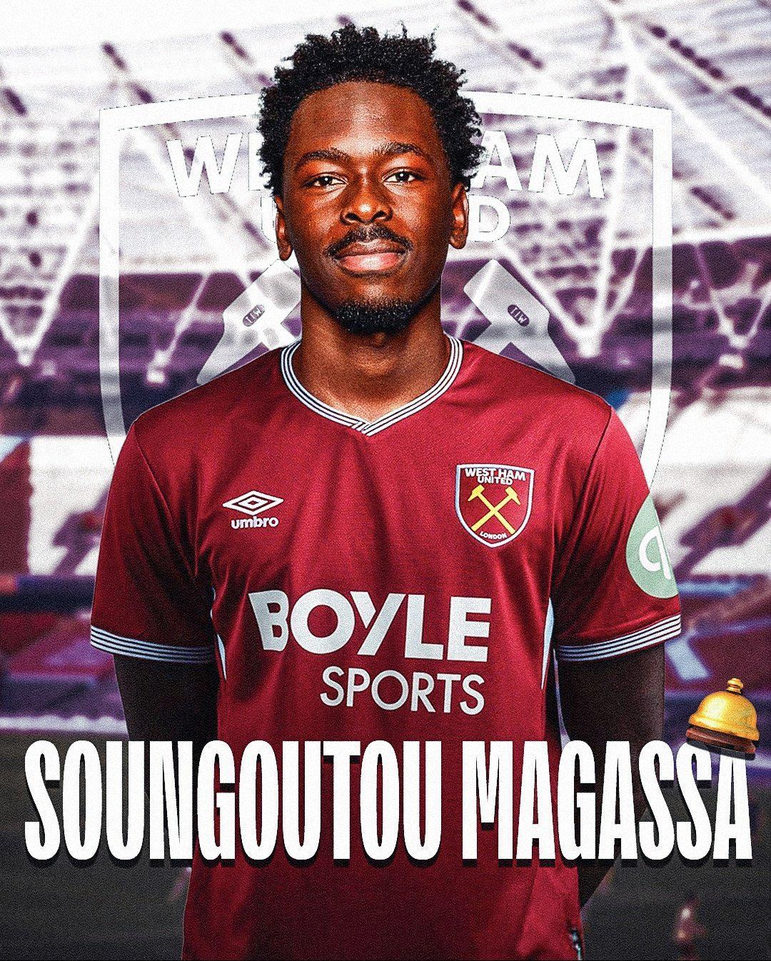 记者：摩纳哥中场马加萨将加盟西汉姆，转会费为2000万欧